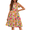 Orange Yellow Pink Flower, variant on Arshiner Girls Summer Dress Tie Strap Sleeveless Solid Color Square Neck Party Dresses 6-11 Y