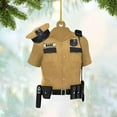 thumbnail image 5 of HomeDesign Personalized Police Ornaments Police Ornament Police Officer Flat Ornament Hanging, Police Gift Thin Blue Line Ornament Christmas Car Hanging Ornament Decorations Custom (Police 4) (Blue), 5 of 10