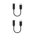 thumbnail image 2 of Kearding Cable de audio USB tipo C a adaptador de conector de auriculares AUX de 3,5 mm Negro 10cm 2Conjunto, 2 of 6