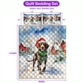 thumbnail image 5 of Hello Winter German Shorthaired Pointer Frosty Morning Welcome Snowy Christmas Quilt Bedding Set GSP Lover Dog Gift 1 Blanket Bed Cover 2 Pillowcases - 02018, 5 of 5