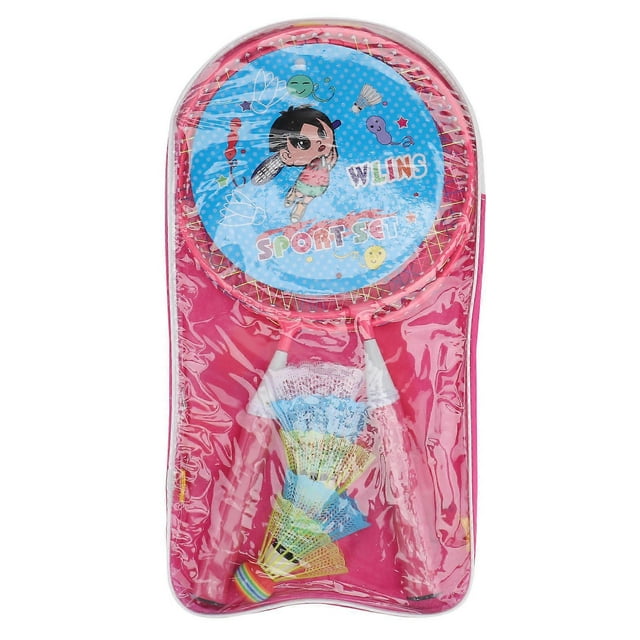 Childrens Sports Badminton Racket Pink Mini Size Outdoor Activities Safe for Kids 1Set