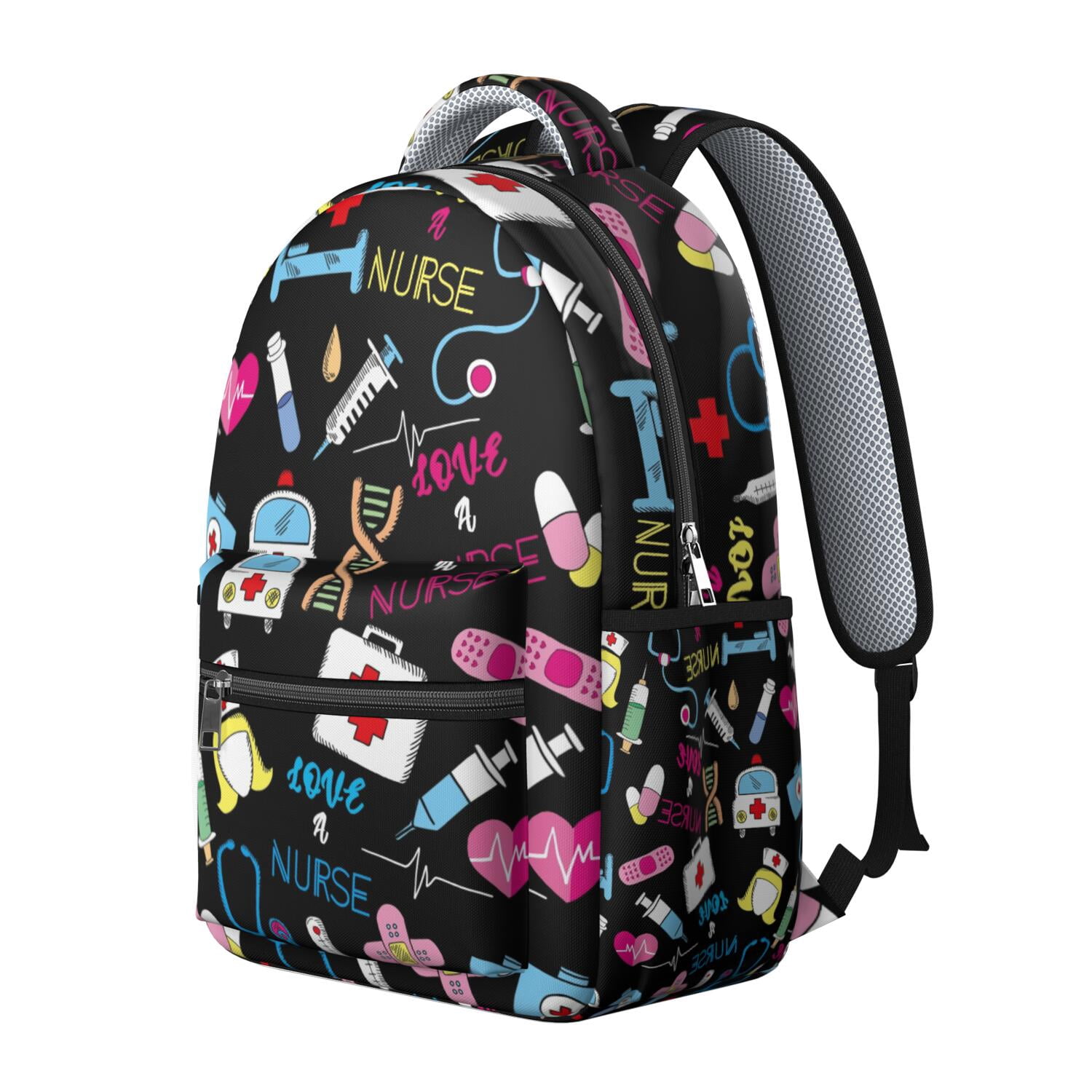 Saving Lives Every Day Backpack - Waterproof & Ergonomic School Bag for Nursing Students, Cute Nurse Aesthetic with Spacious Storage & Spinal Support