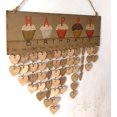 thumbnail image 5 of Tablero de placa de madera de feliz cumpleaños recordatorio de cumpleaños en forma de corazón calendario DIY decoración de fiesta en casa JFHHH pequeña, 5 of 5