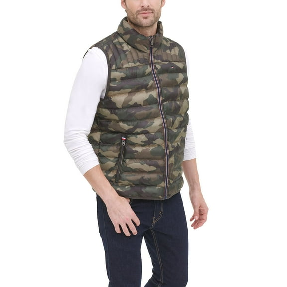 Men's Tommy Hilfiger Quilted Vest Color: Camouflage Size: L