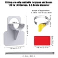 thumbnail image 2 of Juego de 2 Soportes para Tuberías de Piscina, Accesorios para Piscinas Elevadas, Accesorios para Piscinas, Mangueras para Piscinas Elevadas, Color Gris, 2 of 5