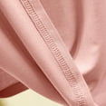 thumbnail image 4 of Wyobmus Women Lightweight Summer Hooded Shirt Casual Fashion Short Sleeve V Neck Hoodies Solid Modal Fabric Curved Hem T Shirt With Hood Pink, 4 of 6