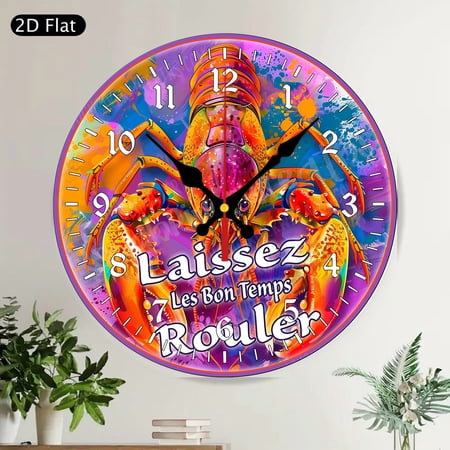 Elegant French Fleur de Lis Round Wall Clock Antique Gold Ornate Design Silent Non Ticking Home Decor