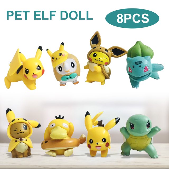 Juguetes Para Madres Y Beb茅s 8 Piezas Pikachu Doll Figure Cute Pokemon Cartoon Pvc Model Pel铆cula Personaje Simulaci贸n Figura De Acci贸n Mini Doll Adornos Para Ni帽os Fiesta Hogar Cumplea帽os Juguetes P