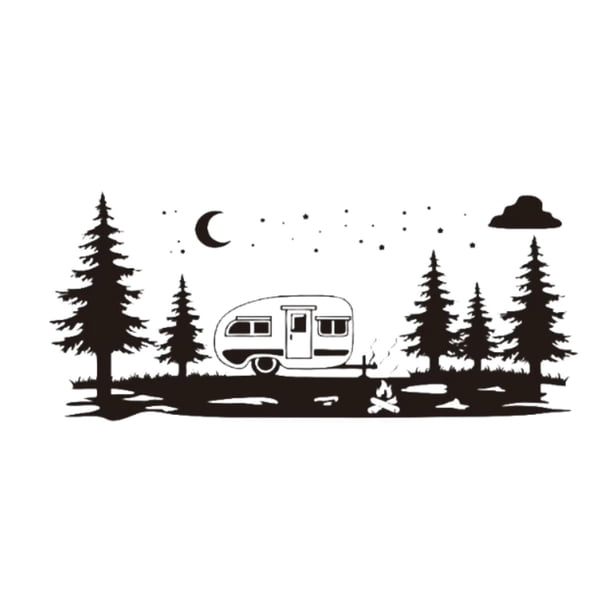 Adhesivo para autocaravana, adhesivo para coche PETG 100x50cm Fácil de instalar Adhesivo universal para coche Negro