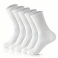 thumbnail image 3 of 5/10/20 Pairs Neutral Solid Color Round Neck Socks Spring Summer Sweat Absorbing Breathable Soft Comfortable Couple Sports Socks, 3 of 10