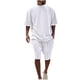thumbnail image 1 of Camisas de Manga Larga para Hombres Casual Color Sólido Cuello Redondo Set de Blusa, Moda de Manga Corta para Invierno Primavera, 1 of 8