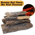 thumbnail image 2 of Heyfurni 10pcs Large Ceramic Firepit Gas Fireplace Logs, Decorative Faux Wood Log Set for Indoor Outdoor Gas Insets, Vented,Ventless, Electric,Ethanol,Gel Fireplaces, 2 of 8