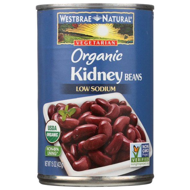 Westbrae Canned Vegetables, Kidney Beans Organic, Fat Free, 15 Oz