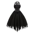 thumbnail image 5 of Vestido de corsé gótico sin mangas para mujer estilo victoriano, con retazos de encaje, estilo vintage, estilo punk, para cóctel y fiesta, 5 of 5