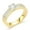 Gold, variant on Titanium Mens CZ Wedding Band Engagement Ring Comfort Fit Statement Jewelry With White Gift Box Packaging