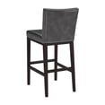 thumbnail image 3 of Home Square Vintage 30" Faux Leather Barstool with Wood Frame in Gray - Set of 3, 3 of 3
