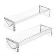 thumbnail image 2 of Clear Cracker Serving Tray, Transparent Macaron Display Tray, Rectangular Cracker Holder for Serving Trays,2 x Tray (U-shaped+V-shaped),transparent, 2 of 9