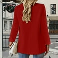 thumbnail image 5 of Yigetop Business Blazer for Women, Women's Long Sleeved Solid Color Temperament Commuting Slim Womens Blazer Red S, 5 of 5
