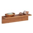 Honey Can Do Bamboo LShaped Shelf with 15lb Capacity, Brown