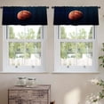 thumbnail image 2 of LALILO Kitchen Curtain Valance High Beautiful Art Planet Solar Rod Pocket Window Curtain 52"x 18" Set of 2, 2 of 5