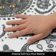 thumbnail image 6 of Findosom 4'x4'Round Area Rug,Non Slip Washable Round Rug Boho Area Rug for Living Room,Bedroom,Home Decor,Office,Dining Room,Gray, 6 of 9