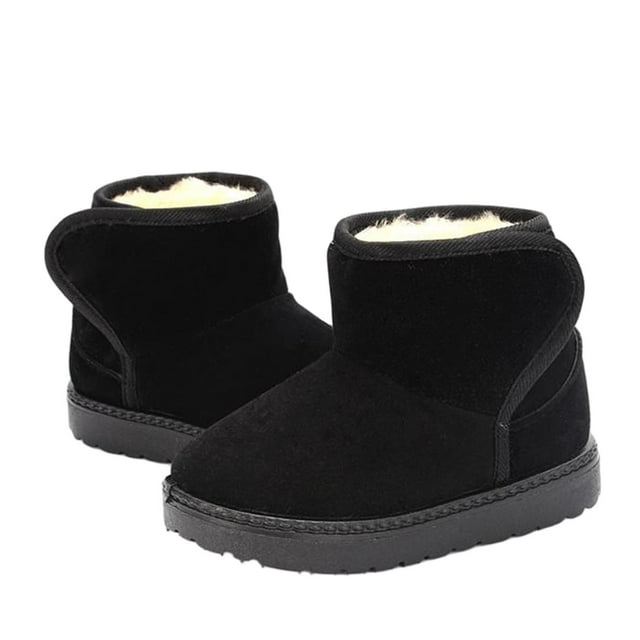 Winter Snow Boots Thick Warm Childrens Snow Boots Soft Leather Winter Daily Outdoor Wear