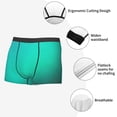 thumbnail image 3 of Yiaed Turquoise Light Blue Print Men's Soft Cotton Boxer Shorts Breathable Boxers Underwear Moisture-Wicking Underwear Stretch Boxer Briefs for Man-X-Large, 3 of 5