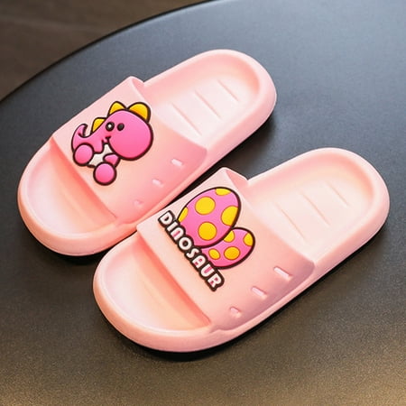 

Cathalem Kids Animal Slippers Children Summer Home Outside The Bathroom Wear Anti Soft Bottom Cartoon Cute Boys Toddlers Slippers Red 7 Years