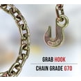 thumbnail image 4 of 10 Pack 2"x30' Orange Ratchet Strap with Chain Anchor - 4000 Lbs WLL High Abrasion Heavy Duty Tie Down Cargo Truck Straps with Chan Anchor for Flatbed, Truck, Trailers, Pickup, 4 of 18