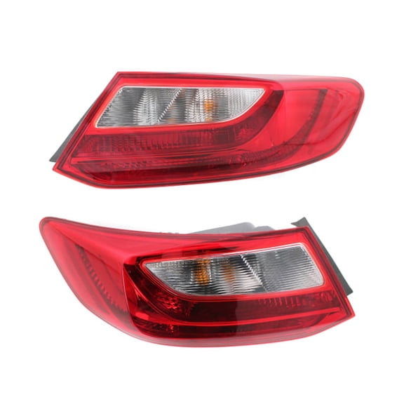 KarParts360 For Honda Accord 2013 2014 2015 Tail Light Driver And Passenger Side | Pair | CAPA | Clear and Red Lens | Coupe/2-Door | w/Bulbs | For HO2800185C, HO2801185C | 33550-T3L-A01, 33500-T3L-A0