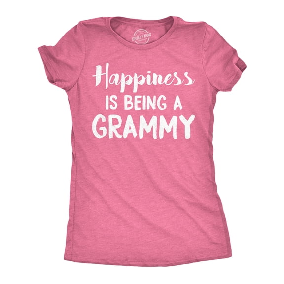 Womens Happiness Is Being a Grammy Funny T shirt Gift Grandmother for Grandma Womens Graphic Tees