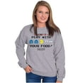 thumbnail image 4 of Retro PACMAN Dont Play With Your Food Unisex Plus Size Sweatshirt Brisco Brands 2X, 4 of 5