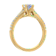 thumbnail image 2 of 0.70 Carat Prong Set Solitaire Diamond Engagement Ring Band in 14K Yellow Gold (Ring Size 4.75), 2 of 5