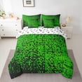 thumbnail image 2 of Castle Fairy Pixelated Blocks Miners Bedding Comforter Set,Futuristic King Bedding Sets, 2 of 8