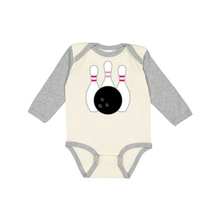 

Inktastic Bowling Pins (pink) Gift Baby Girl Long Sleeve Bodysuit