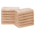 thumbnail image 2 of BNM Eco-Friendly Cotton Washcloth Set of 12, Camel, 2 of 5