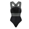 thumbnail image 1 of Womens Bling One Piece Swimming Bathing Suit Monokini Push Up Bikini, 1 of 5