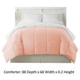 thumbnail image 4 of Benzara BM202040 Couette Réversible Matelassée Genoa Simple Size Box&44; Blanc & Rose, 4 of 4