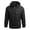 Black, variant on Rrxhxhs Raincoat for Men Solid Color Detachable‑Hood Long Sleeve Windproof Waterproof Hooded Outdoor Jacket with Multi Zipper Pockets