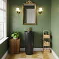 thumbnail image 2 of DeerValley DV-1P527B 33" Tall Round Vitreous China Pedestal Bathroom Sink with Overflow and Pre-Drilled Hole, 2 of 12