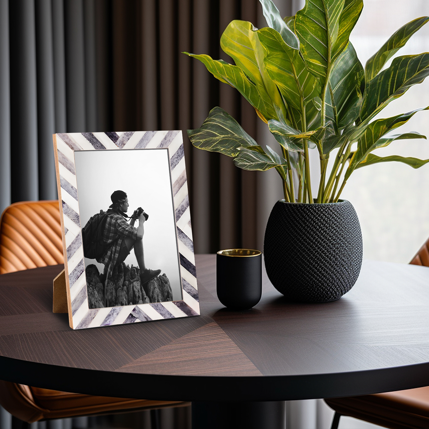 Handicrafts Home Picture Photo Frame Modern Decorative Wall Decor Gift Frames - 5x7 inches, Grey