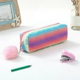 thumbnail image 6 of 100Fens Glitter Pencil Case Shiny Pencil Case Student Stationery Storage Pencil Case Soft Rainbow Pen Box with Zipper, 6 of 7