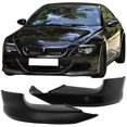 thumbnail image 2 of Ikon Motorsports Compatible with 06-11 E63 E64 M6 A STYLE Front Bumper Lip Splitter 2PC Polyurethane PU, 2 of 7
