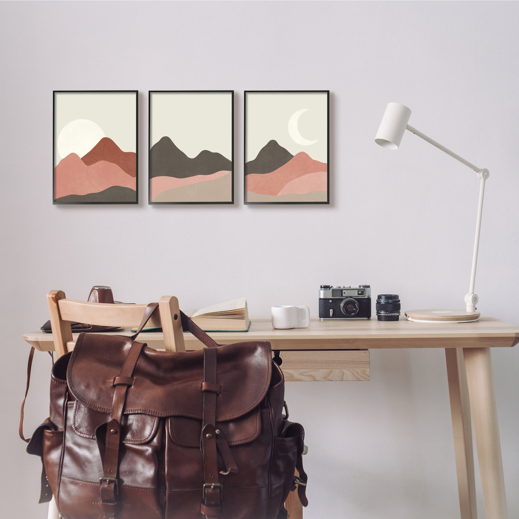 Stupell Indtries Sun and Crescent Moon Desert Canyon Mountain Landscape,11 x 14,Design by Taylor Shannon Designs