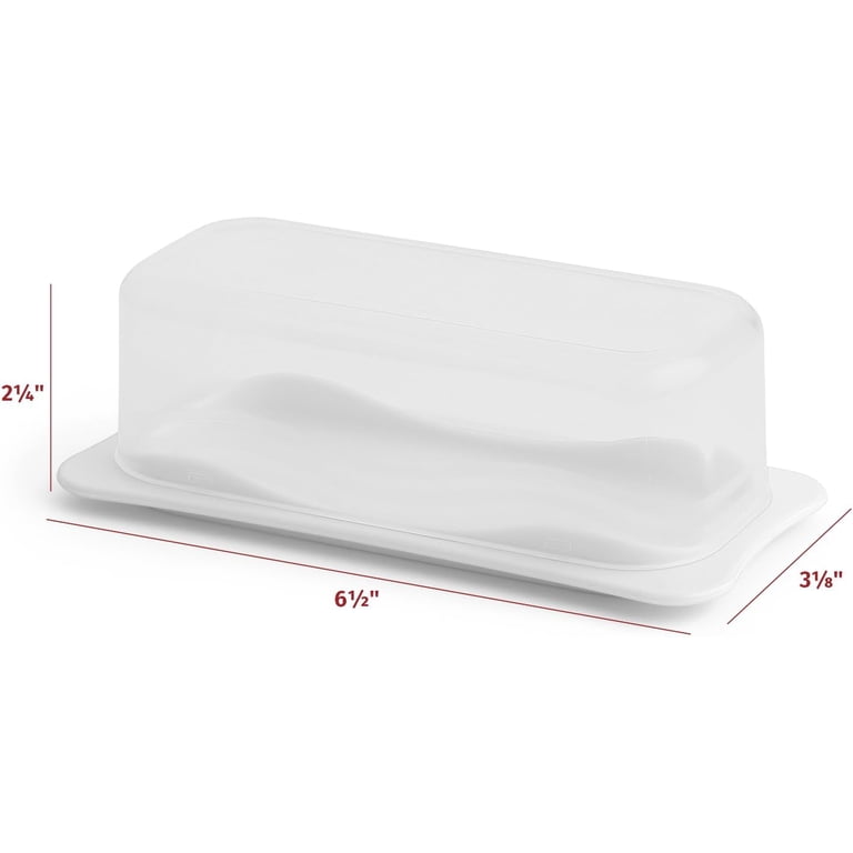 Signora Ware Plastic Butter Dish with Lid, Airtight Butter Holder