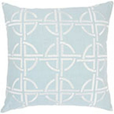 Rizzy home T03560 18" x 18" spa cotton fabric decorative filled pillow
