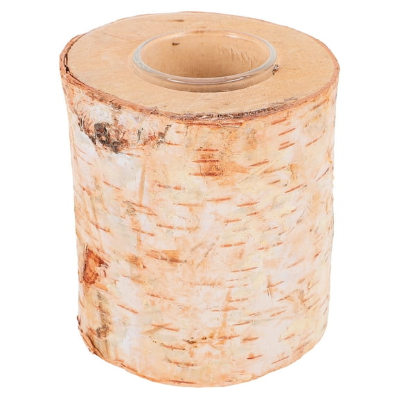 Decorative Wood Log Candle Holders Stand For Dining Table Decor For Christmas Centerpieces Coffee Table Log Candle Stand