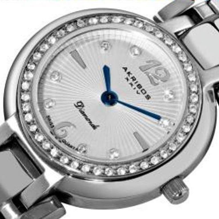 Akribos XXIV AK513SS Crystal Bezel Diamond Markers Stainless  display picture 1