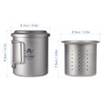 thumbnail image 4 of Taza de té de titanio con mango plegable para acampar al aire libre, 4 of 8
