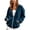Blue, variant on Women's Velour Hooded Jacket Long Sleeve Hoodies Coats Full Zip Up Outerwear Soft Warm Velvet Jacket with Pockets (Blue)